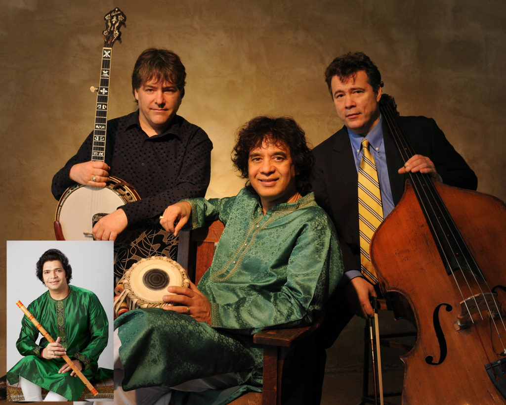 Béla Fleck, Zakir Hussain, Edgar Meyer with Rakesh Chaurasia